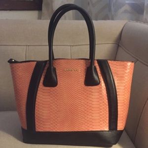 London Fog Faux Alligator Skin Tote/Shoulder Bag